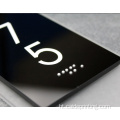 Custom Twalèt Nwa Plak Acrylic Braille Siy